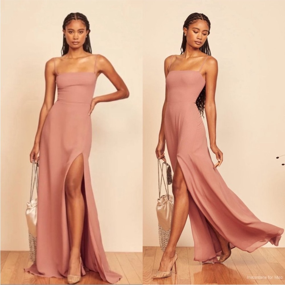 Reformation Ingrid dress in Blush